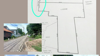 Tanah Elit Dijual di Wringinanom, Gresik, Harga 5,8 Miliar