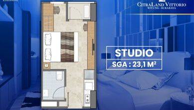 Disewakan Unit Apartemen Tipe 1 BR di Citraland Akses Terbaik Fasilitas Lengkap