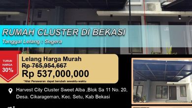 Rumah Siap Huni di Kawasan Setu, Bekasi, LT 75m²