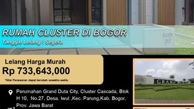 Rumah Idaman di Parung, Bogor, 2 KT, Harga 733 Juta
