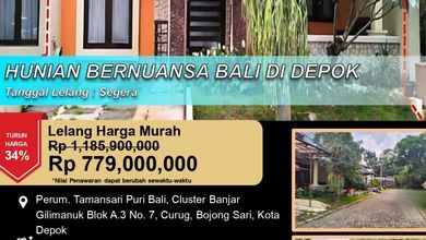 Promo Rumah di Bojongsari, Bogor, LB 126m², Harga 779 Juta