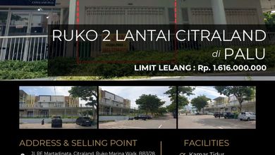 Ruko 2 Lantai Lokasi Strategis di Tengah Kota Palu