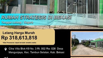 Jual Rumah Siap Huni di Tambun Selatan, Bekasi, 2 KT, Penawaran Terbaik
