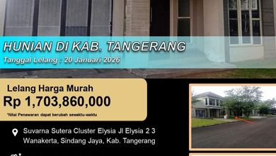 Rumah Dijual di Sindang Jaya, Tangerang, LB 170m², Harga Terbaik!