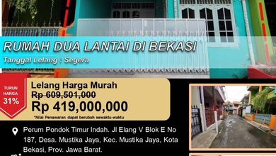 Rumah Minimalis Harga Hemat di Bekasi Kota, Bekasi, LB 110m²