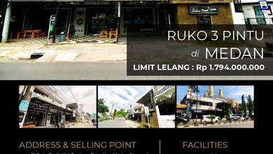 Ruko 3 Pintu 2 Lantai untuk Investasi di Medan