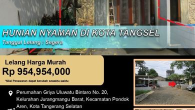 Kesempatan Rumah di Pondok Aren, Tangerang Selatan, LB 54m², Harga 954 Juta