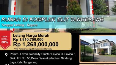 Kesempatan Rumah di Sindang Jaya, Tangerang, LB 107m², Harga 1,26 Miliar