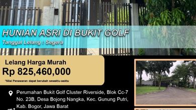 Kesempatan Rumah di Gunung Putri, Bogor, LB 96m², Harga 825 Juta