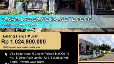 Properti Siap Pakai di Area Sukaraja, Bogor, LT 151m²
