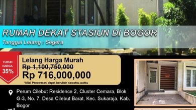 Rumah Dijual di Sukaraja, Bogor, LB 36m², Harga Terbaik!