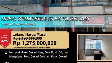 Ruko Modern 3 Lantai Strategis Tengah Kota Bekasi
