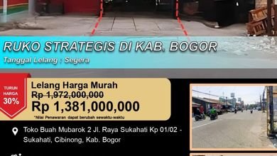 Ruko 2 Lantai Letak Strategis di Cibinong Bogor