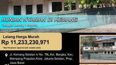 Rumah Elite di Kawasan Mampang Prapatan, Jakarta Selatan, LB 480m², Harga 11,2 Miliar