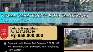Kesempatan Rumah di Batu Ceper, Tangerang, LB 121m², Harga 958 Juta