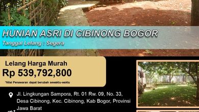 Dijual Rumah Strategis di Cibinong, Bogor - LT 201m²