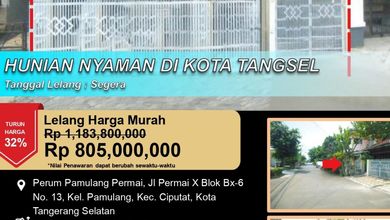 Rumah Dijual di Ciputat, Tangerang Selatan, LB 171m², Harga Terbaik!
