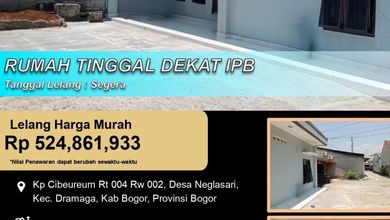 Rumah Idaman di Dramaga, Bogor, 3 KT, Harga 524 Juta