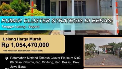 Jual Rumah Nyaman di Cibitung, Bekasi - LT 119m²