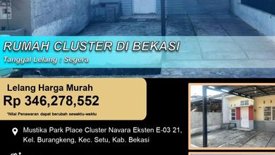 Rumah Minimalis Harga Ekonomis di Setu, Bekasi, LB 38m²
