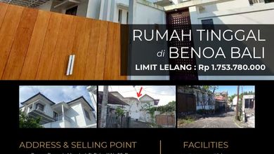 Promo Rumah di Benoa, Badung, LB 179m², Harga 1,75 Miliar