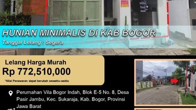Properti Siap Huni di Kawasan Sukaraja, Bogor, LT 67m²