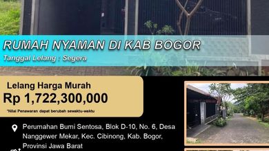 Properti Siap Huni di Area Cibinong, Bogor, LT 240m²