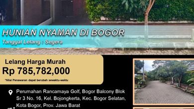 Jual Rumah Nyaman di Bogor Selatan, Bogor - LT 80m²