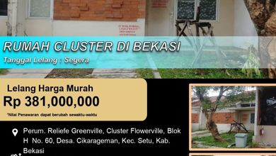 Promo Rumah Terjangkau di Setu, Bekasi - Harga 381 Juta