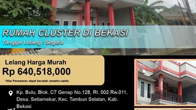 Jual Rumah Nyaman di Tambun Selatan, Bekasi - LT 97m²