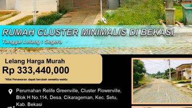 Dijual Rumah Terjangkau di Setu, Bekasi - Harga 333 Juta