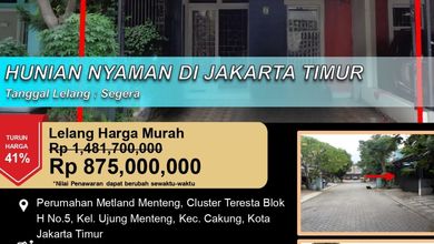 Rumah Favorit di Cakung, Jakarta Timur, 2 KT, Harga 875 Juta
