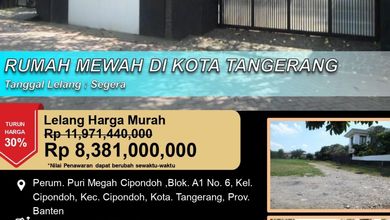 Kesempatan Eksklusif, rumah Mewah di Cipondoh, Tangerang, LB 996m²