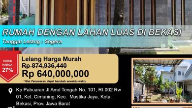 Rumah Dijual di Bekasi Kota, Bekasi, LB 128m², Harga Kompetitif!