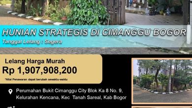 Rumah Favorit di Tanah Sareal, Bogor, 3 KT, Harga 1,9 Miliar