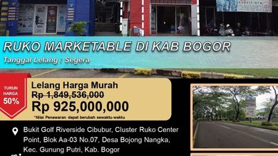 Ruko 2 Lantai Marketable di Kabupaten Bogor