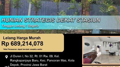 Dijual Rumah Strategis di Pancoran Mas, Depok - LT 119m²