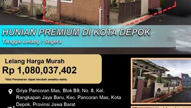Dijual Rumah Nyaman di Pancoran Mas, Depok - LT 133m²