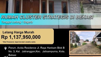 Rumah Siap Pakai di Area Jatisampurna, Bekasi, LT 105m²