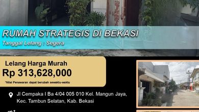 Dijual Rumah Terjangkau di Tambun Selatan, Bekasi - Luas Tanah 60m²