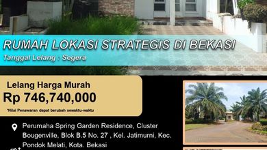 Dijual Rumah Nyaman di Bekasi Kota, Bekasi - LT 112m²