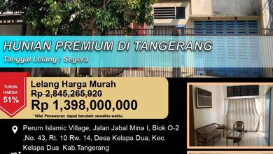Dijual Rumah Nyaman di Kelapa Dua, Tangerang - LT 300m²