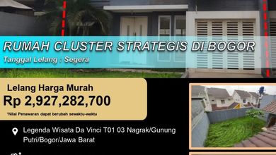 Rumah Area Luxury Gunung Putri, Bogor - Harga Menarik 2,92 Miliar