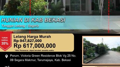 Rumah Dijual di Tarumajaya, Bekasi, LB 51m², Harga Terbaik!