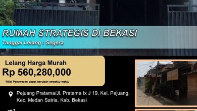 Jual Rumah Strategis di Medan Satria, Bekasi - LT 60m²