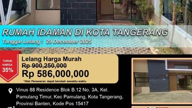 Promo Rumah di Tangerang Kota, Tangerang, LB 36m², Harga 586 Juta