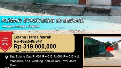 Dijual Rumah Terjangkau di Bekasi, Bekasi - Cuma 319 Juta