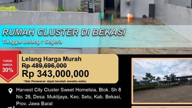 Rumah Minimalis Lokasi Setu, Bekasi, LT 66m², Harga 343 Juta
