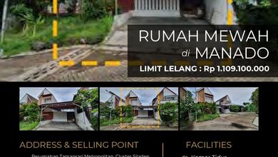 Jual Rumah Strategis di Mapanget, Manado - LT 245m²