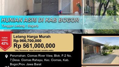Dijual Rumah Nyaman di Ciomas, Bogor - LT 121m²